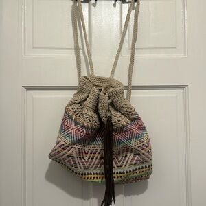 The Sak Knit Aztec Pattern Backpack
